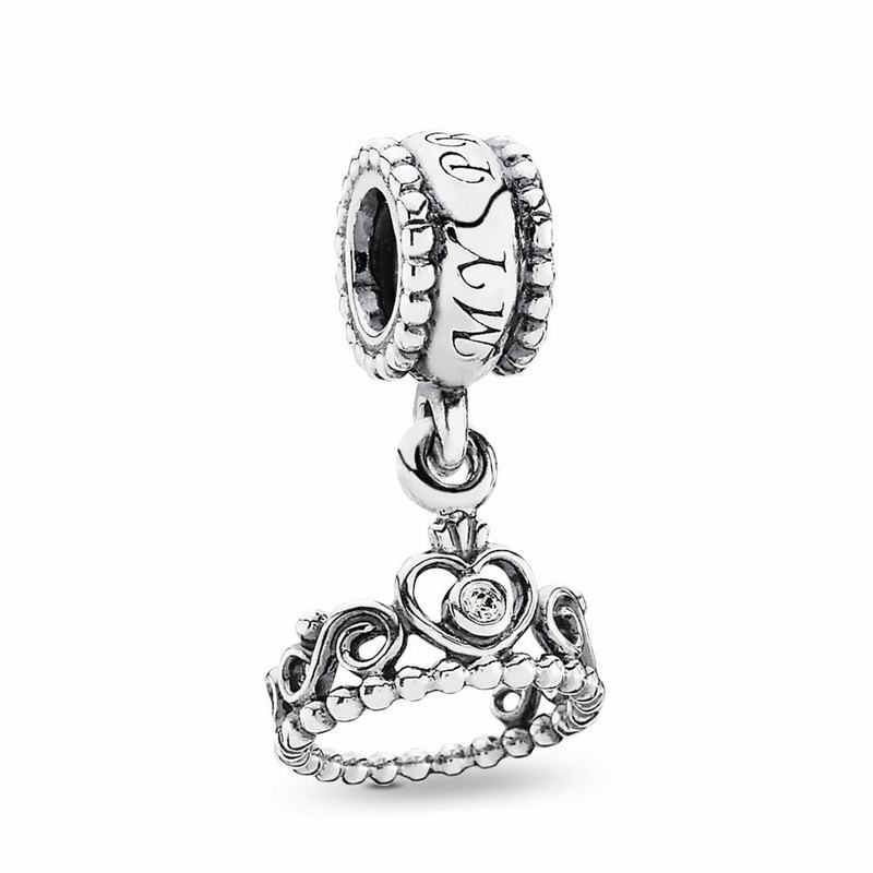 Pandora My Princess Dangle Charm - Sterling Silver/Cubic Zirconia - Canada | HE8704XE